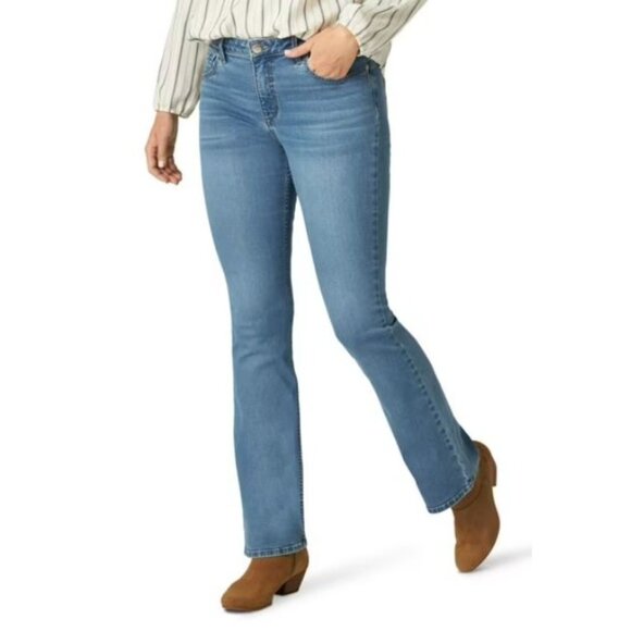 NWT LEE Women’s Shape Illusions Bootcut Jeans Sea Spray, Size 20M, Cowgirl Rodeo - Picture 1 of 4